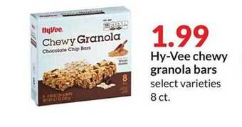 Hy-Vee Hy-vee chewy granola bars offer