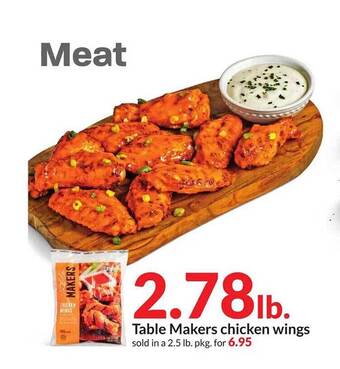 Hy-Vee Table makers chicken wings offer