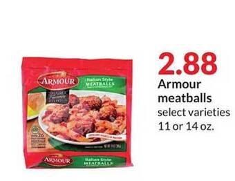 Hy-Vee Armour meatballs offer