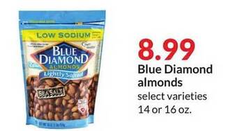 Hy-Vee Blue diamond almonds offer