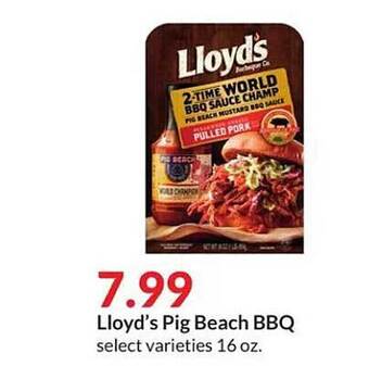 Hy-Vee Lloyd's pig beach bbq offer