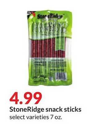 Hy-Vee Stoneridge snack sticks offer
