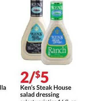 Hy-Vee Ken's steak house salad dressing offer