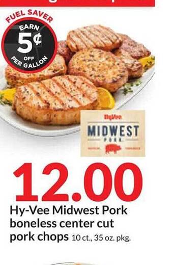 Hy-Vee Hy-vee midwest pork boneless center cut pork chops offer