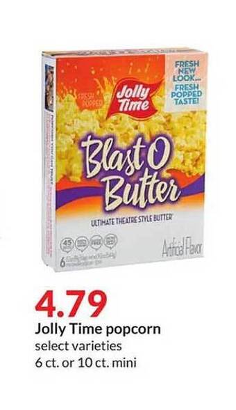Hy-Vee Jolly time popcorn offer