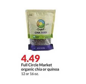 Hy-Vee Full circle market organic chia or quinoa offer