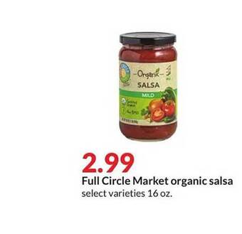 Hy-Vee Full circle market organic salsa offer