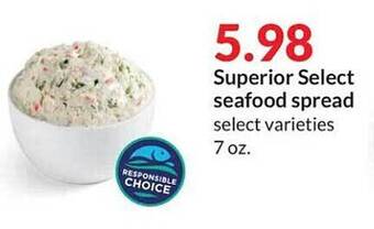 Hy-Vee Superior select seafood spread offer