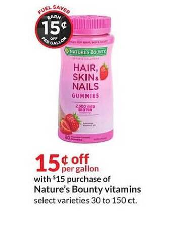Hy-Vee Nature's bounty vitamins offer