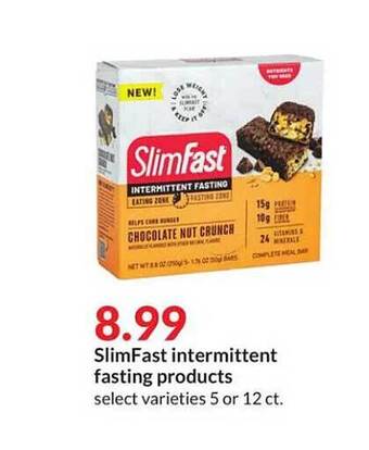 Hy-Vee Slimfast intermittent fasting products offer