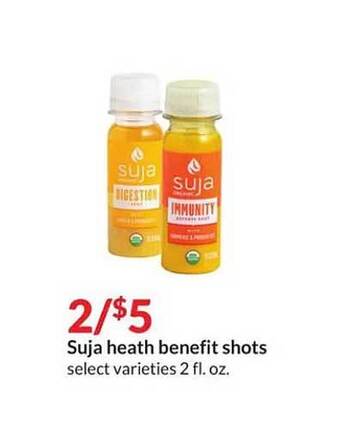 Hy-Vee Suja heath benefit shots offer