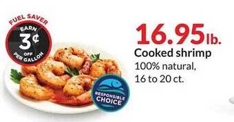 Hy-Vee Cooked shrimp offer