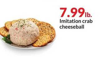 Hy-Vee Imitation crab cheeseball offer