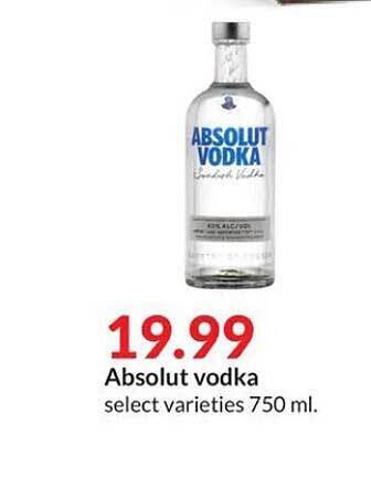 Hy-Vee Absolut vodka offer