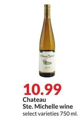Hy-Vee Chateau ste. michelle wine offer