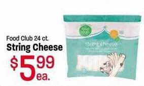 Maceys Food club string cheese offer