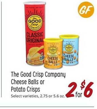 Sprouts Farmers Market The good crisp company cheese balls or potato crisps offer