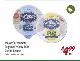 Sprouts Farmers Market Miyoko's creamery organic cashew milk cream cheese offer