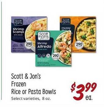Sprouts Farmers Market Scott & jon's frozen rice or pasta bowls offer