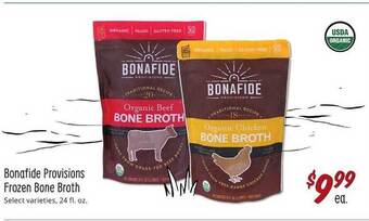 Sprouts Farmers Market Bonafide provisions frozen bone broth offer