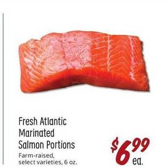 Sprouts Farmers Market Fresh atlantic marinated salmon portions offer