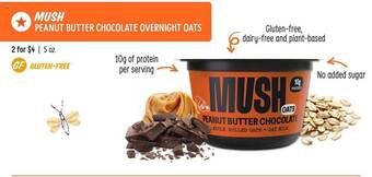 Sprouts Farmers Market Mush peanut butter chocolate overnight oats offer