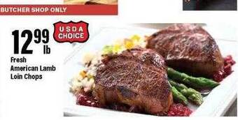 Big Y Fresh american lamb loin chops offer