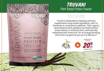 Sprouts Farmers Market Truvani plant based protein powder offer