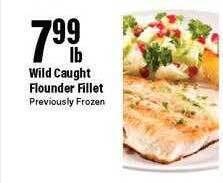Big Y Wild caught flounder fillet offer