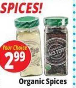 Ocean State Job Lot Organic spices offer