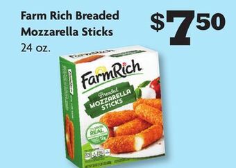 Family Dollar Farm rich breaded mozzarella sticks offer