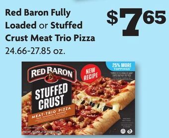 Family Dollar Red baron fully loaded or stuffed crust meat trio pizza offer