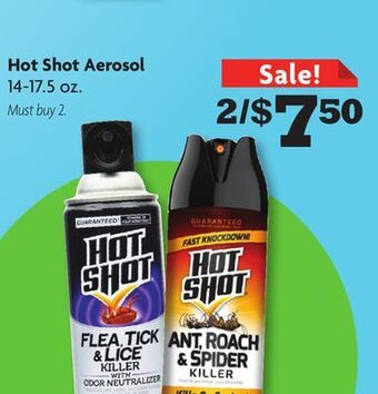 Family Dollar Hot shot aerosol offer