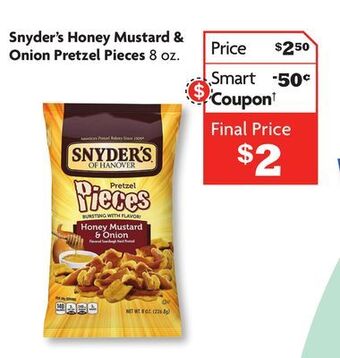 Family Dollar Snyder's honey mustard & onion pretzel pieces offer