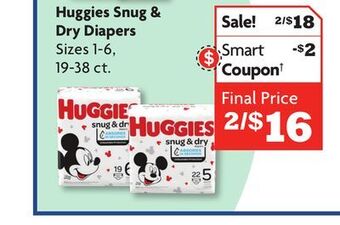 Family Dollar Huggies snug & dry diapers offer