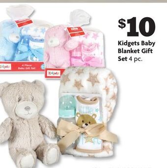 Family Dollar Kidgets baby blanket gift set offer