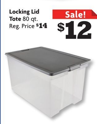Family Dollar Locking lid tote offer