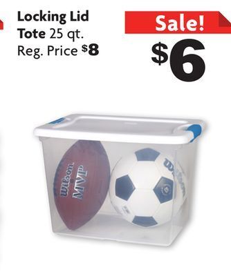 Family Dollar Locking lid tote offer