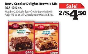 Family Dollar Betty crocker delights brownie mix offer