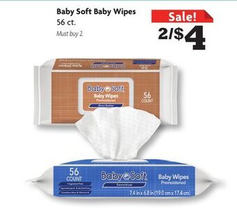 Family Dollar Baby soft baby wipes offer