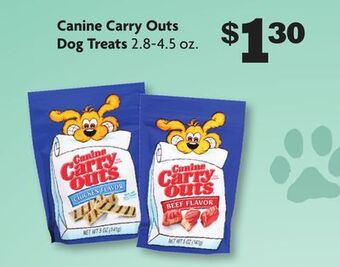 Family Dollar Canine carry outs dog treats offer