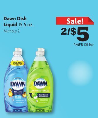 Family Dollar Dawn dish liquid offer