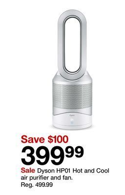 Target Dyson hp01 hot and cool air purifier and fan offer