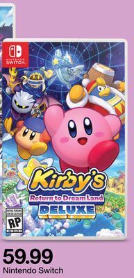 Target Kirby's return to dreamland deluxe nintendo switch offer