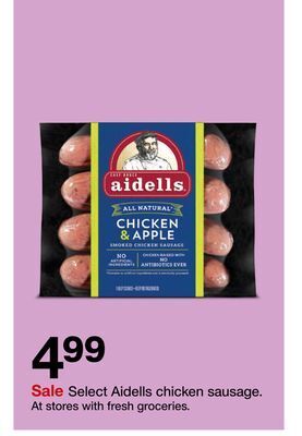 Target Aidells chicken sausage offer