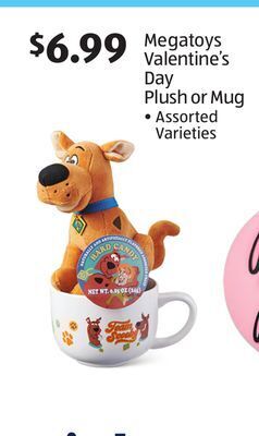 Aldi Megatoys valentine's day plush or mug offer