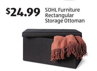 Aldi Sohl furniture rectangular storage ottoman offer