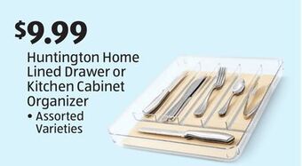 Aldi Huntington home lined drawer or kitchen cabinet organizer offer