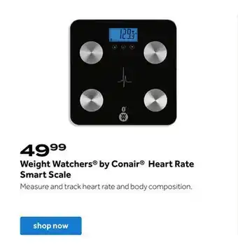 Bed Bath & Beyond Weight watchers® by conair® heart rate smart scale offer