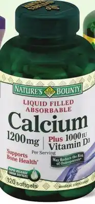 Harmon Face Values Nature's bounty absorbable calcium plus vitamin d liquid filled softgels, 120ct offer